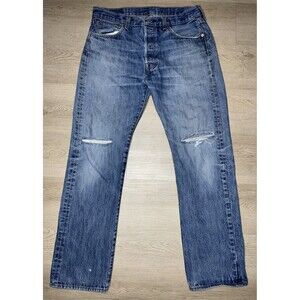 LEVIS 501 Men Size 34x32 Button Fly Original Fit Straight Leg 100% Cotton Jeans